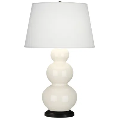 Robert Abbey Ceramic Bone Triple Gourd Table Lamp
