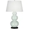 Robert Abbey Ceramic Celadon Triple Gourd Table Lamp