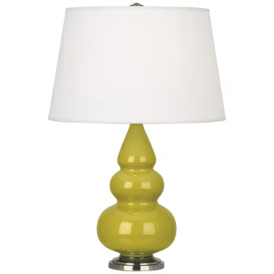 Robert Abbey Ceramic Citron Small Triple Gourd Accent Lamp