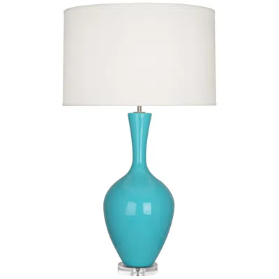 Robert Abbey Ceramic Egg Blue Audrey Table Lamp