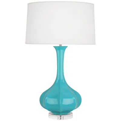 Robert Abbey Ceramic Egg Blue Pike Table Lamp