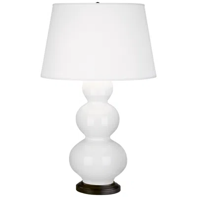 Robert Abbey Ceramic Lily Triple Gourd Table Lamp