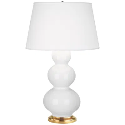 Robert Abbey Ceramic Lily Triple Gourd Table Lamp