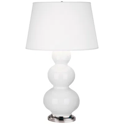 Robert Abbey Ceramic Lily Triple Gourd Table Lamp