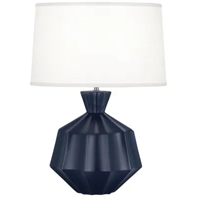 Robert Abbey Ceramic Matte Midnight Blue Orion Table Lamp