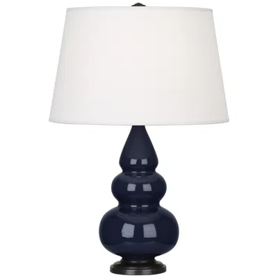 Robert Abbey Ceramic Midnight Small Triple Gourd Accent Lamp