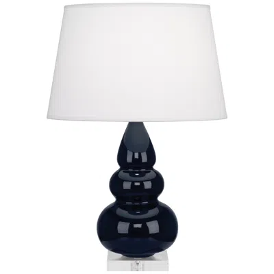 Robert Abbey Ceramic Midnight Small Triple Gourd Accent Lamp