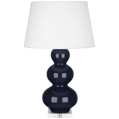 Robert Abbey Ceramic Midnight Triple Gourd Table Lamp