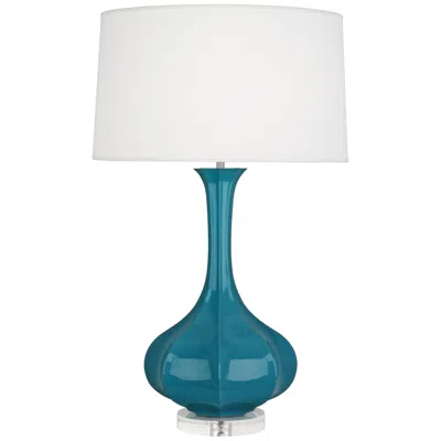 Robert Abbey Ceramic Peacock Pike Table Lamp