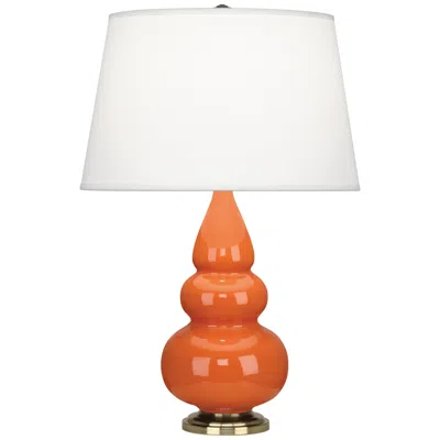 Robert Abbey Ceramic Pumpkin Small Triple Gourd Accent Lamp