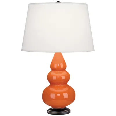 Robert Abbey Ceramic Pumpkin Small Triple Gourd Accent Lamp