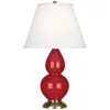 Robert Abbey Ceramic Ruby Red Small Double Gourd Accent Lamp