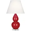 Robert Abbey Ceramic Ruby Red Small Double Gourd Accent Lamp