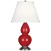Robert Abbey Ceramic Ruby Red Small Double Gourd Accent Lamp