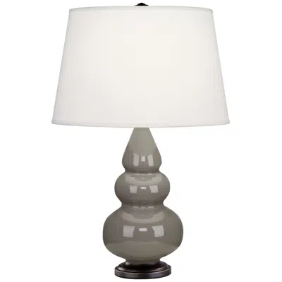Robert Abbey Ceramic Smokey Taupe Small Triple Gourd Accent Lamp