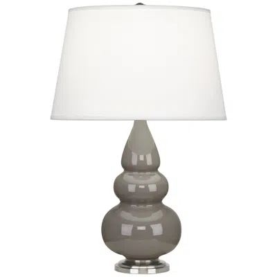 Robert Abbey Ceramic Smokey Taupe Small Triple Gourd Accent Lamp