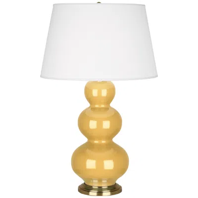 Robert Abbey Ceramic Sunset Triple Gourd Table Lamp