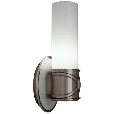Robert Abbey Chase 11.5"h Dark Antique Nickel And Polished Cas White Wall Sconce