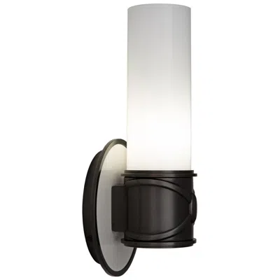 Robert Abbey Chase 11.5"h Deep Patina Bronze And Polished Cas And White Wall Sconce