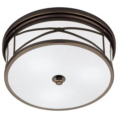 Robert Abbey Chase 15" Wide Bronze Flushmount Ceiling Light