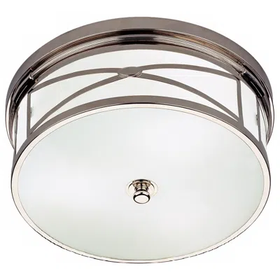 Robert Abbey Chase 15" Wide Nickel Flushmount Ceiling Light
