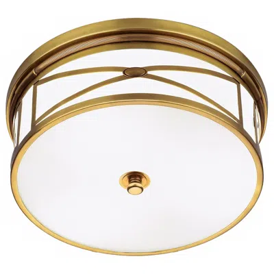 Robert Abbey Chase Brass 15" Wide Flushmount Ceiling Light