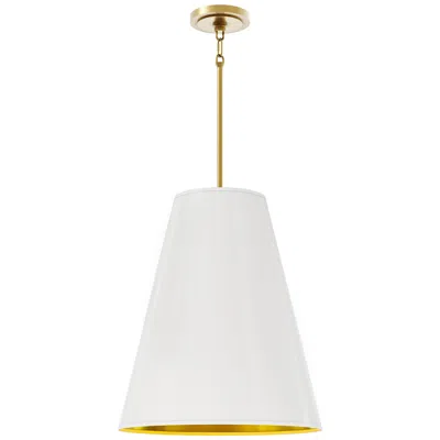 Robert Abbey Chrissy 18"w 4-light Brass Pendant W/ Daisy W/ Matte Gold Interior Shade