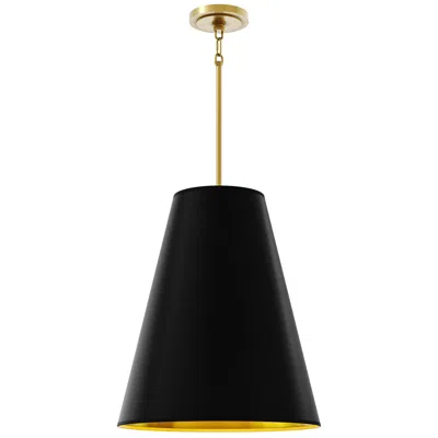 Robert Abbey Chrissy 18"w 4-light Brass Pendant W/ Obsidian W/ Matte Gold Interior Shade