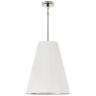 Robert Abbey Chrissy 18"w 4-light Nickel Pendant W/ Daisy & Silver Interior Shade