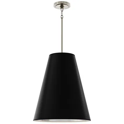 Robert Abbey Chrissy 18"w 4-light Nickel Pendant W/ Obsidian & Silver Interior Shade