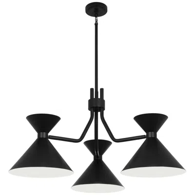 Robert Abbey Cinch 36" Wide Black Chandelier