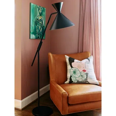 Robert Abbey Cinch 63" Task Floor Lamp In Matte Black Painted