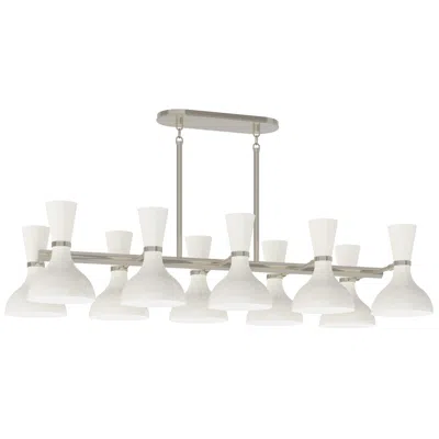 Robert Abbey Clare 45.75" Wide 10-light Polished Nickel Chandelier With Lily Shade