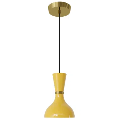 Robert Abbey Clare 7" Wide Modern Brass Finish Pendant With Sunset Shade