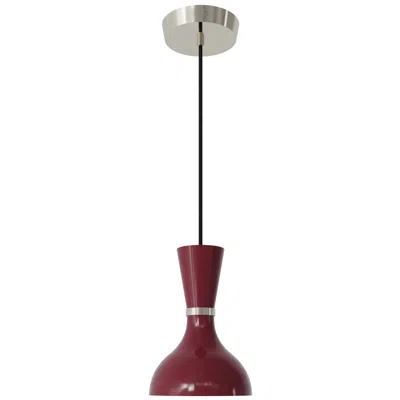 Robert Abbey Clare 7" Wide Polished Nickel Finish Pendant With Sugar Plum Shade