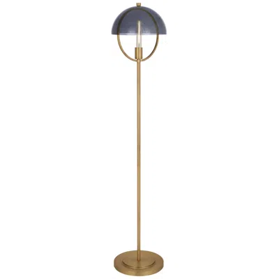 Robert Abbey Copernica 62"h Lacquer Burnish Brass And Smoke Floor Lamp