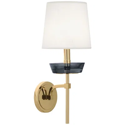 Robert Abbey Cristallo 18.38" High Modern Brass And Smoke Cryst Wall Sconce