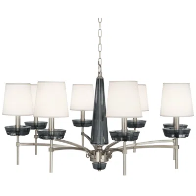 Robert Abbey Cristallo 41" Wide Nickel And Smoke Crystal Chandelier