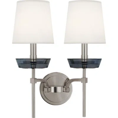 Robert Abbey Cristallo Wall Sconce In Polished Nickel