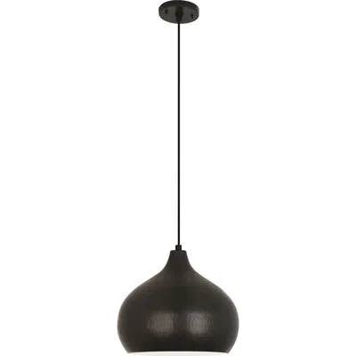 Robert Abbey Dal 1 - Light Single Dome Pendant In Black,deep Patina Bronze