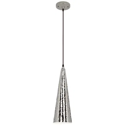 Robert Abbey Dal Pendant 6"  X 17" Hammered Nickel  Finish