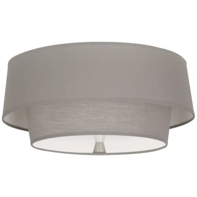 Robert Abbey Decker 17" W Polished Nickel And Dark Grey Ceiling Light