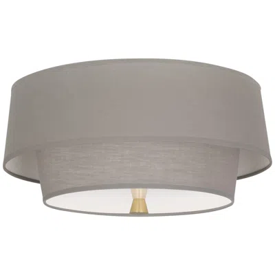 Robert Abbey Decker 17" Wide Modern Brass And Dark Grey Ceiling Light