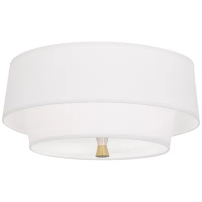 Robert Abbey Decker 17" Wide Modern Brass And White Ceiling Light In Multi