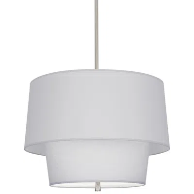 Robert Abbey Decker 18 1/4"h Polished Nickel And Gray Pendant Light