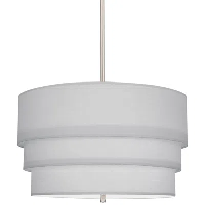 Robert Abbey Decker 24"w Polished Nickel And Pearl Gray Pendant Light
