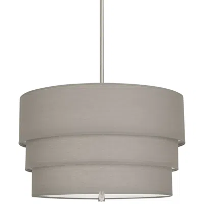 Robert Abbey Decker 24"w Polished Nickel And Smoke Gray Pendant Light