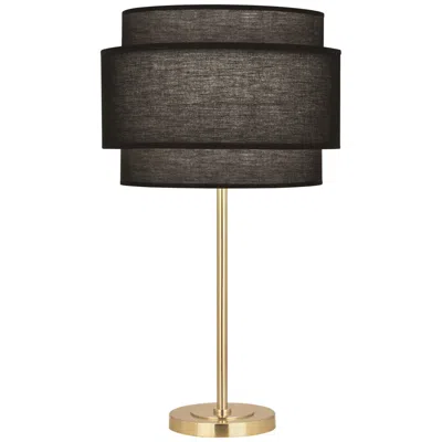 Robert Abbey Decker 28 3/4" Black Shade And Brass Modern Table Lamp