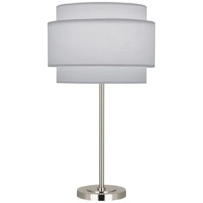 Robert Abbey Decker 28 3/4" Polished Nickel Lamp With Pearl Gray Shade