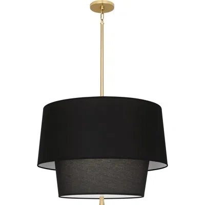 Robert Abbey Decker 3 - Light Shaded Drum Chandelier In Modern Brass